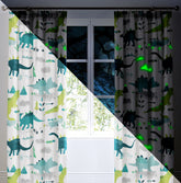 Bedlam Dinosaur Glow in the Dark Multicoloured Curtains Bedlam Dinosaur Glow in the Dark Multicoloured Curtains